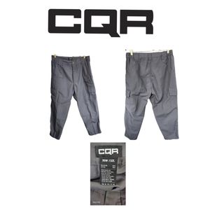 CQR WOMENS CHARCOAL TATICAL CARGO/SECURITY/HUNTING PANTS SIZE 36W/ 33L LIKE NEW